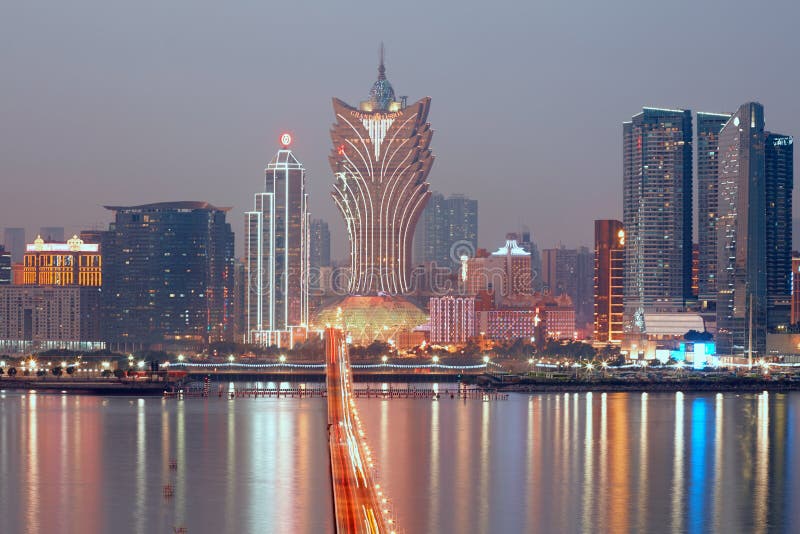 澳门 澳门新葡京娱乐城 天际线夜景